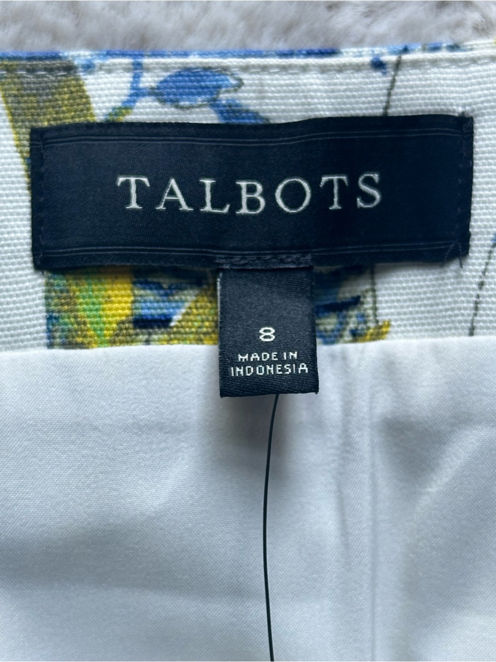 Talbots Blue, White & Green Chinoiserie Toile Skirt Cottage Coastal Size 8 - Picture 5 of 13
